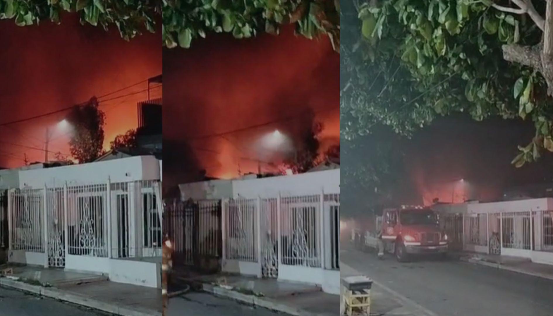 Incendio barrio Las Nieves.