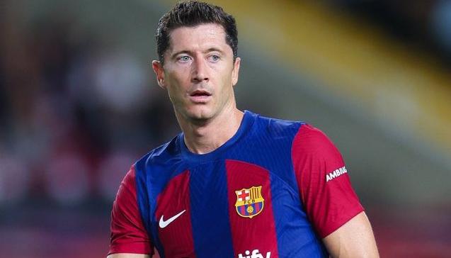 El delantero polaco del Barcelona, Robert Lewandowski.