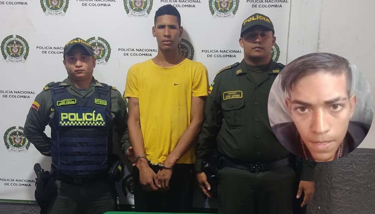 Luis Eduardo Sáez Reyes, capturado; y la víctima Jean Paul Villalobos.