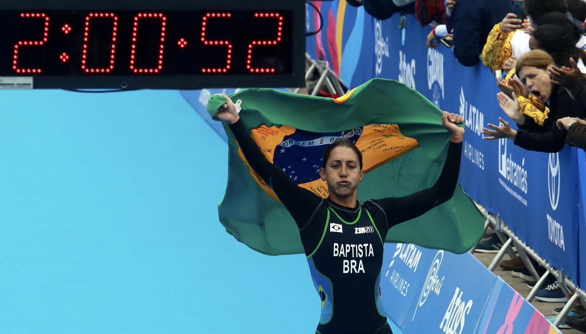 La triatleta brasileña Luisa Baptista