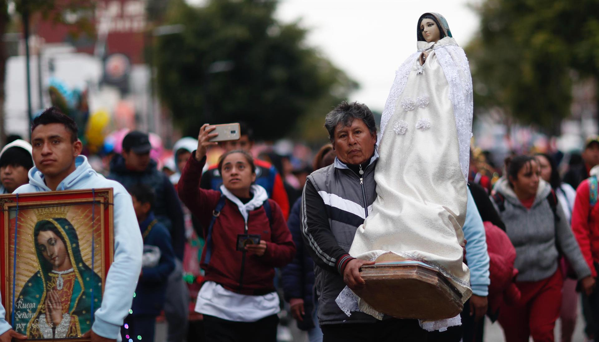 Peregrinos venerarán a la Virgen de Guadalupe.