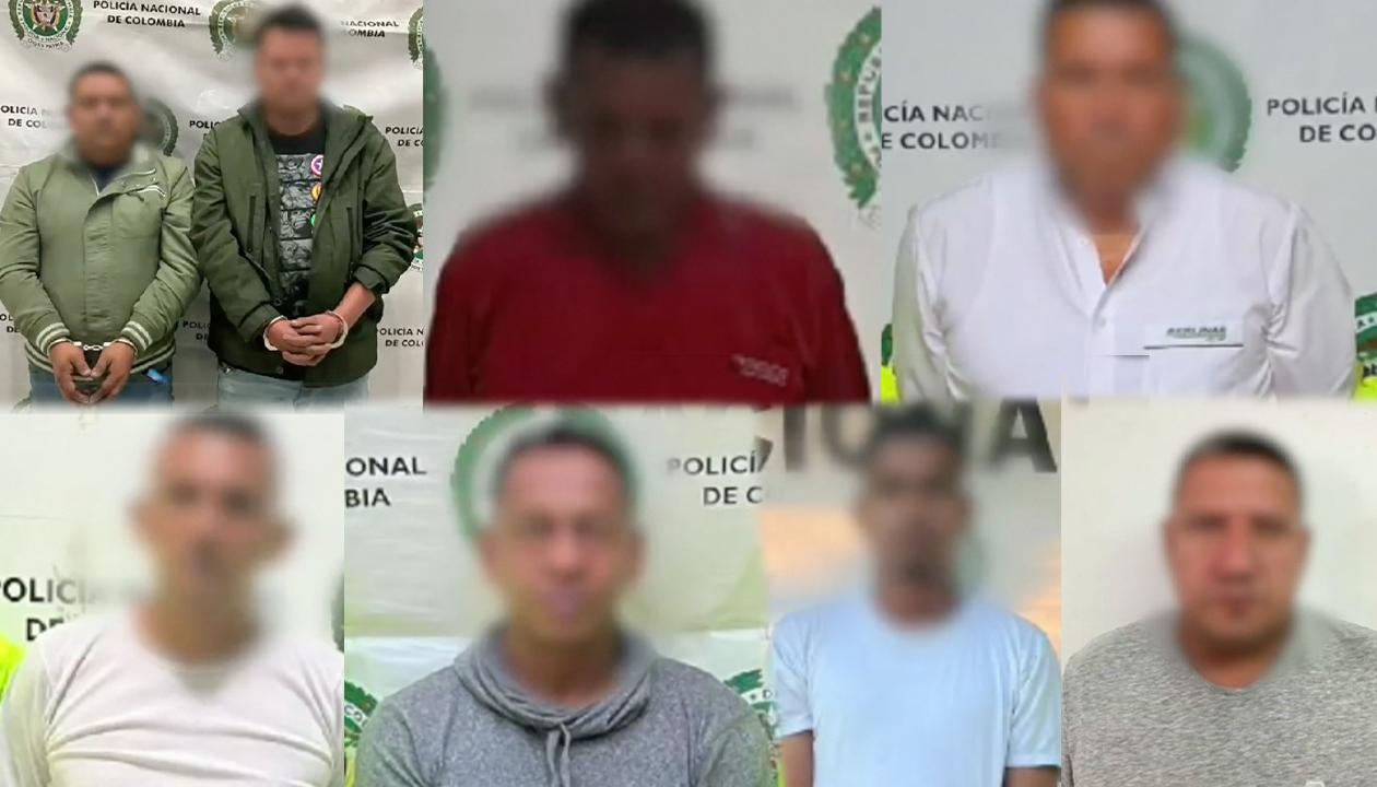 Los capturados en los operativos de la Policía Nacional. 