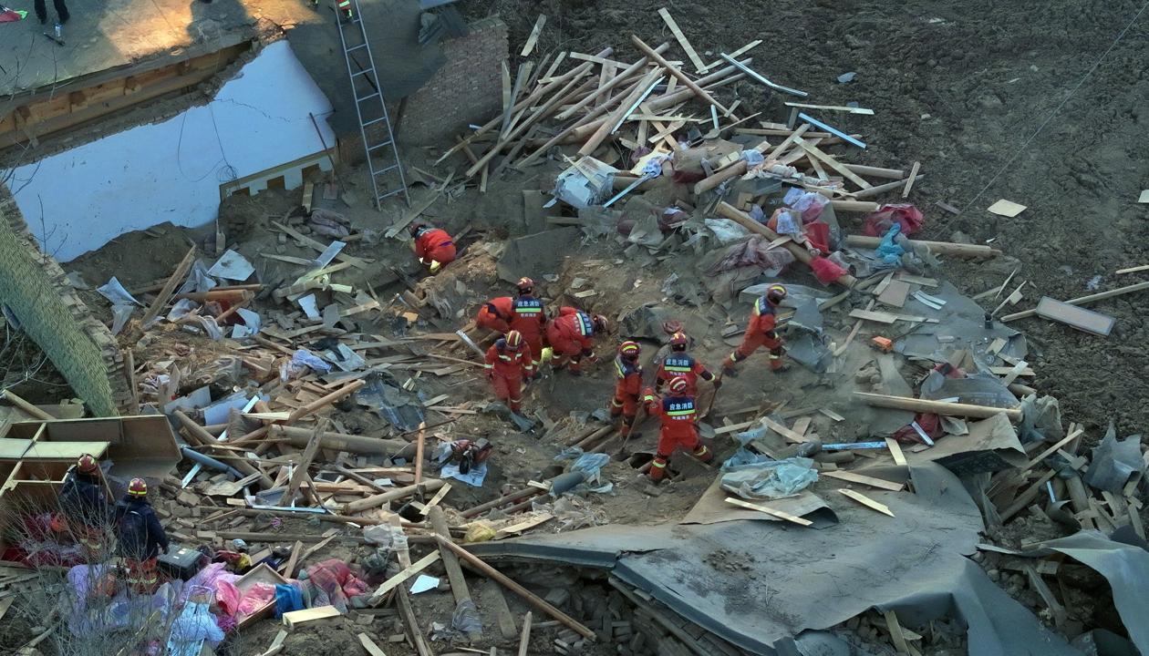Imagen de un edificio destruido.