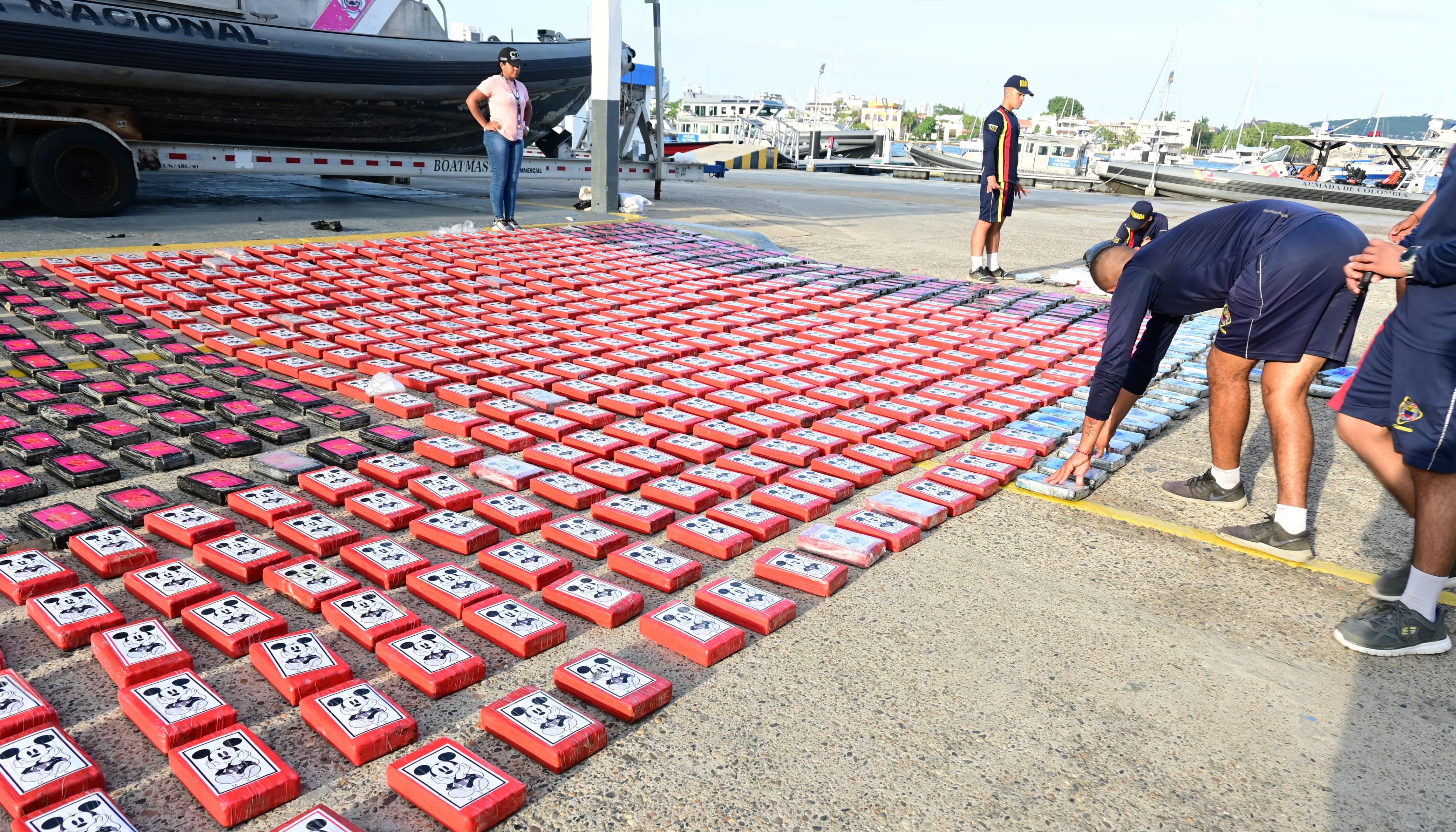 El clorhidrato de cocaína incautado en la zona insular de Cartagena.