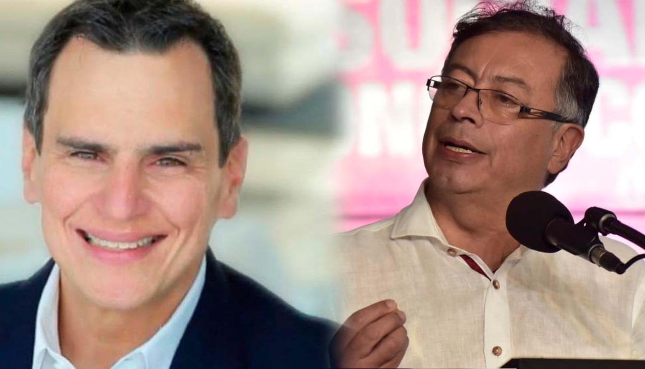 El empresario barranquillero Samuel Tcherassi y el Presidente Gustavo Petro