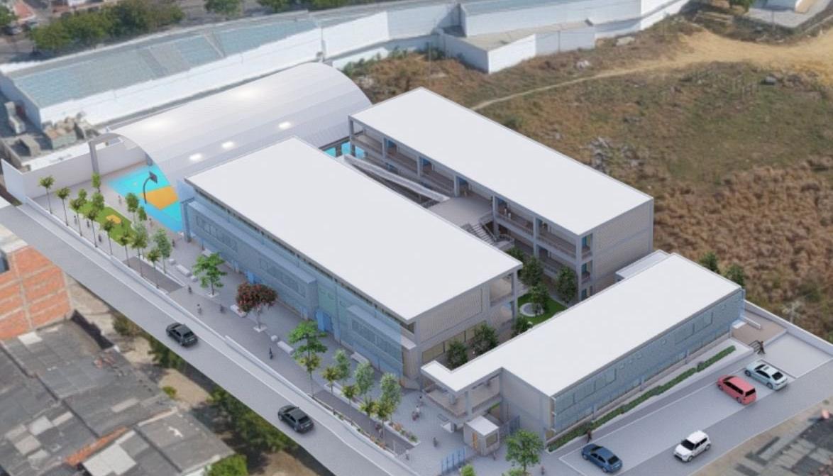 El render de la Institución Educativa Bola Eve.