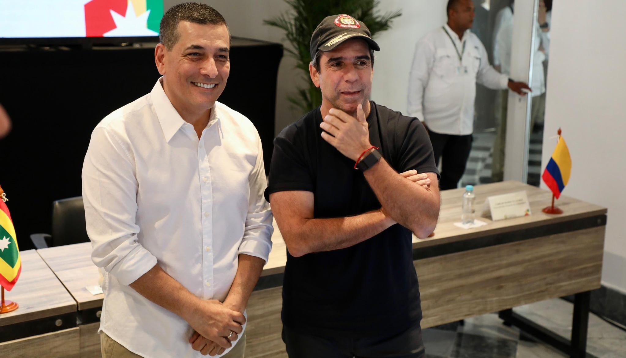 El Alcalde de Cartagena, Dumek Turbay, y el Alcalde de Barranquilla, Alex Char.