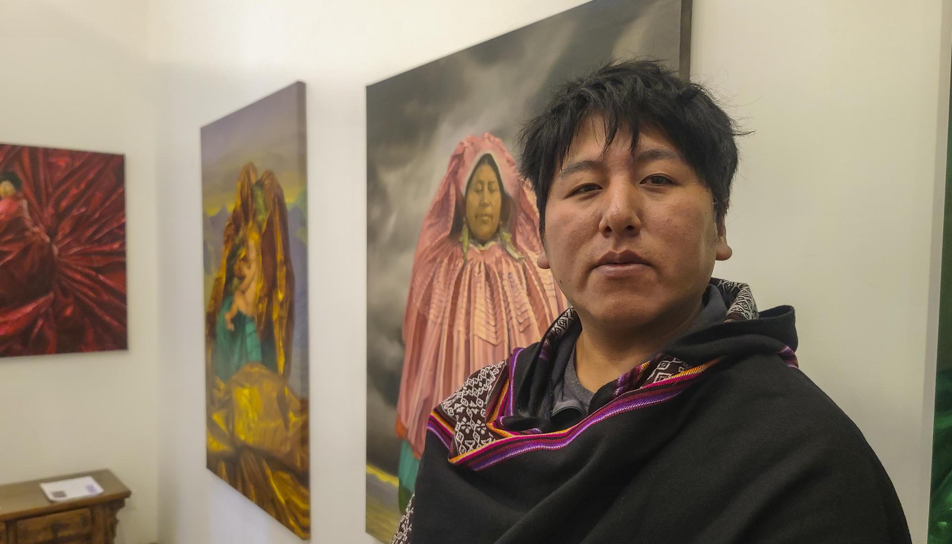 El artista boliviano Cristian Laime.