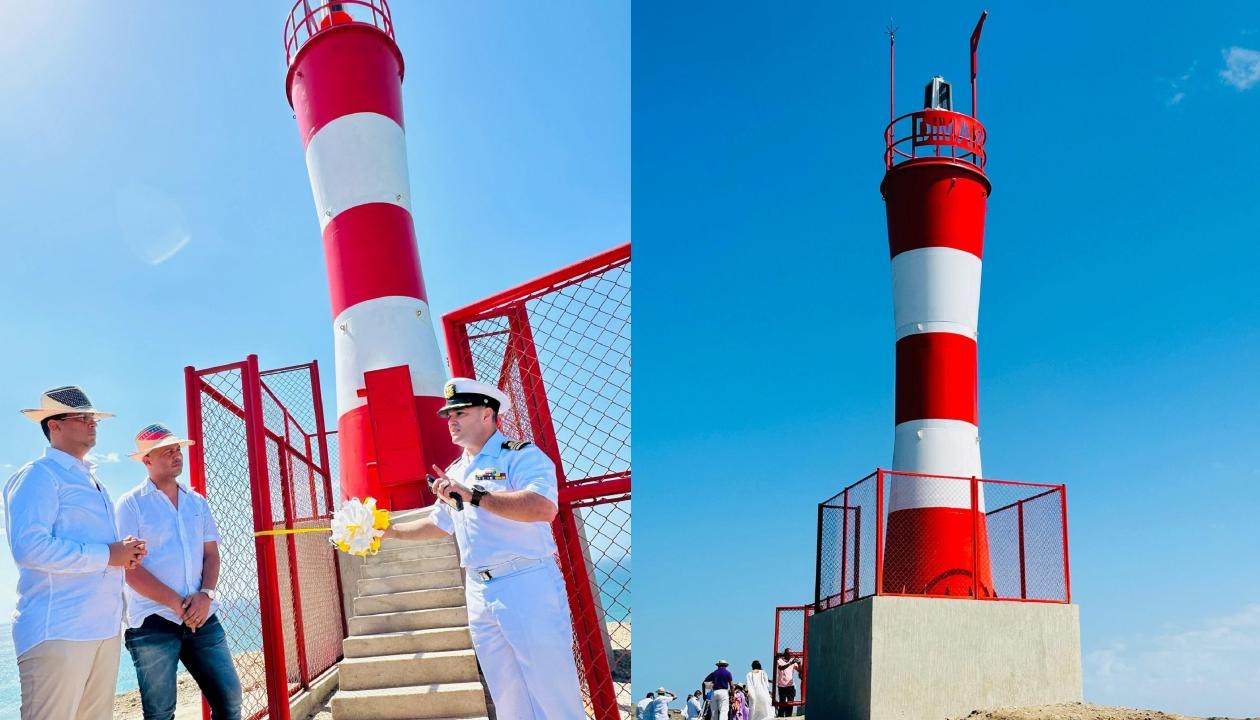 El faro tiene una luz con un alcance de 12 millas náuticas.