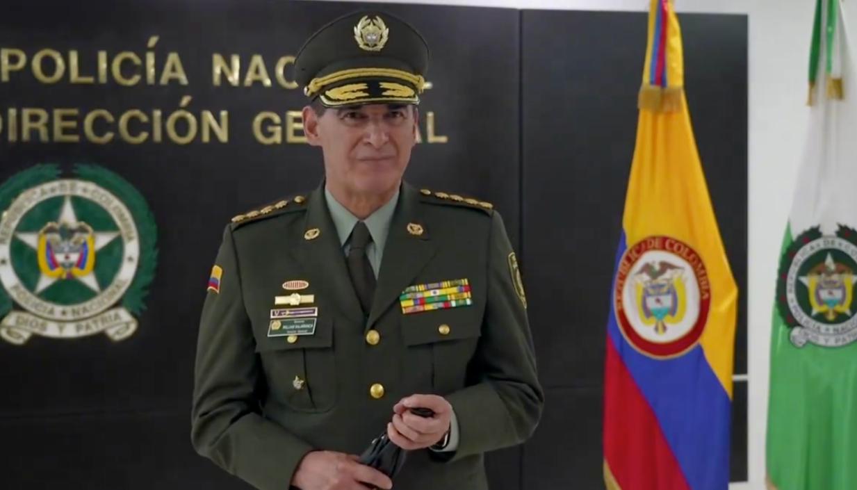 El General William Salamanca, Director de la Policía Nacional. 