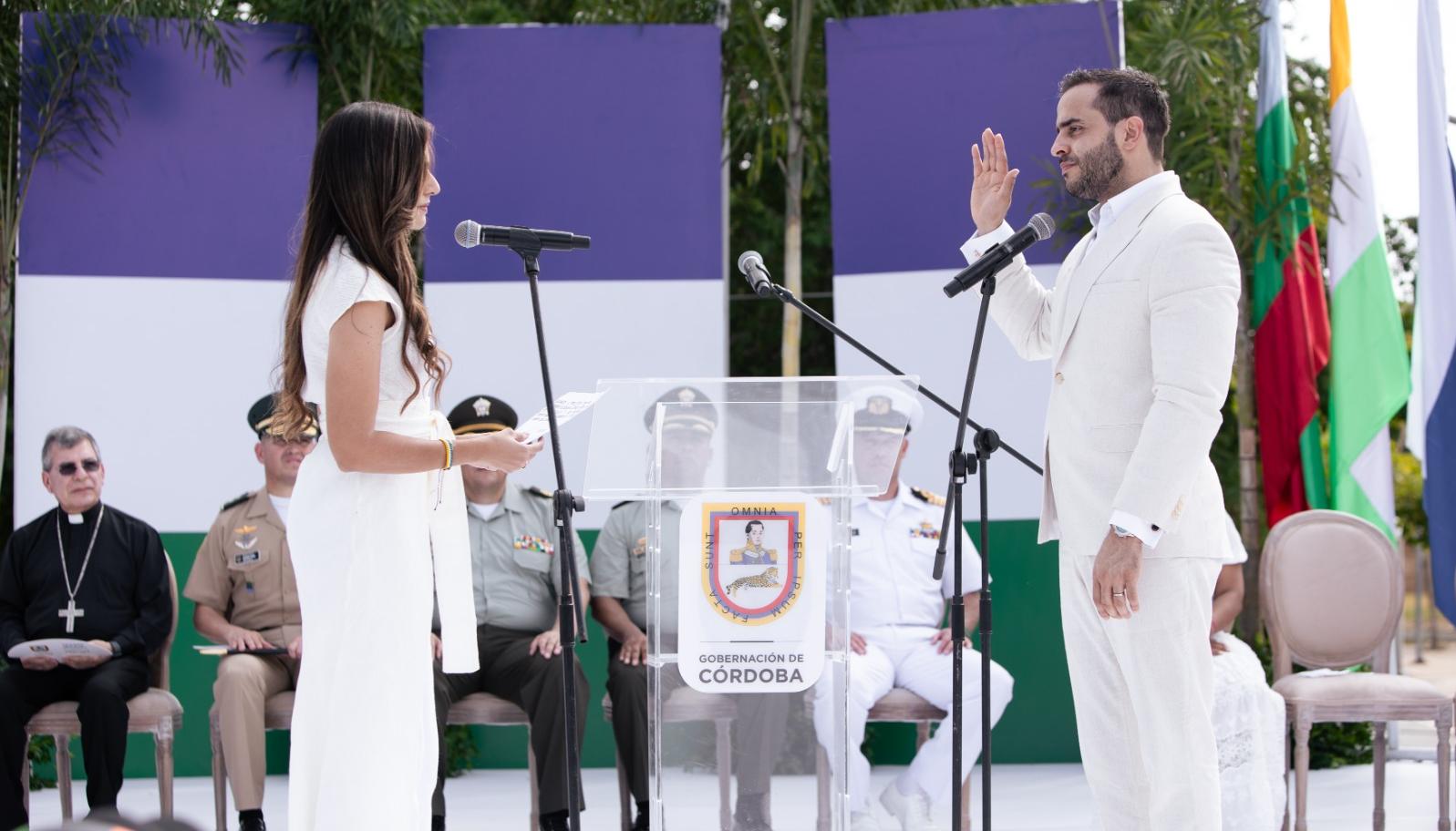 Erasmo Zuleta Bechara, Gobernador posesionado este lunes en Córdoba. 
