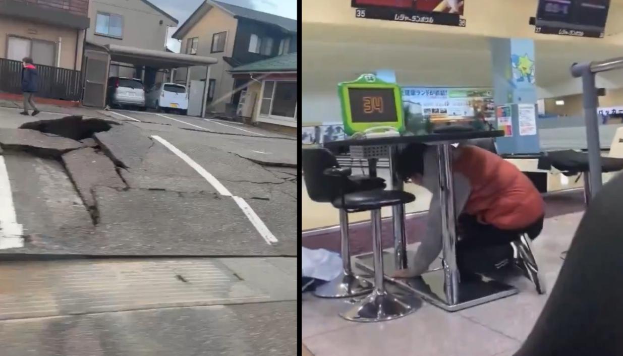 Imágenes del impacto del terremoto.