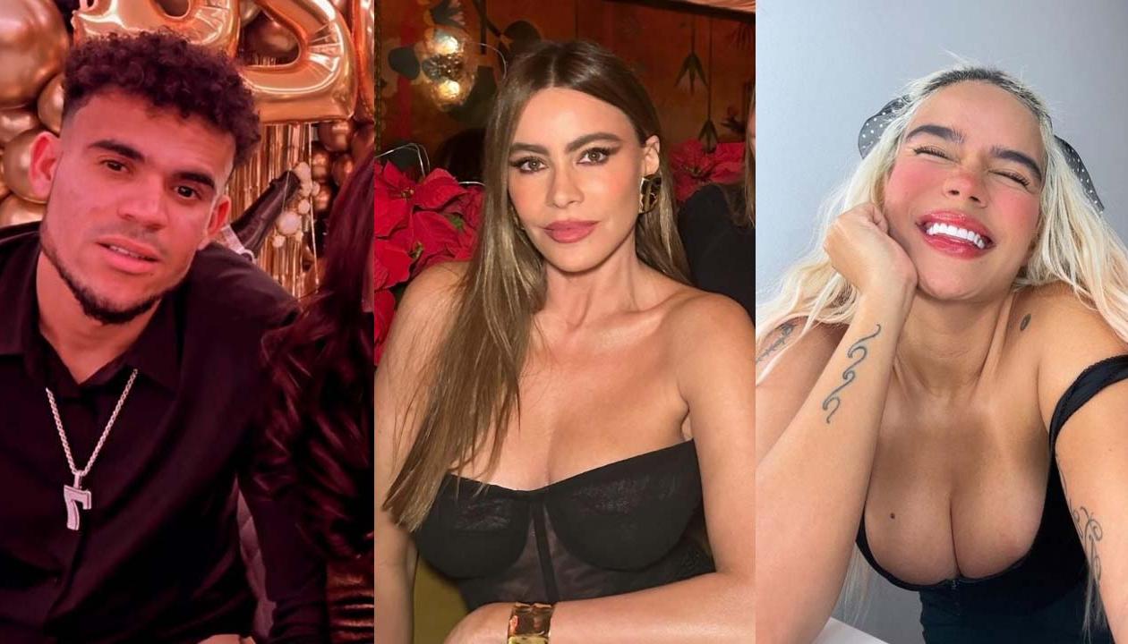Luis Díaz, Sofía Vergara y Karol G.