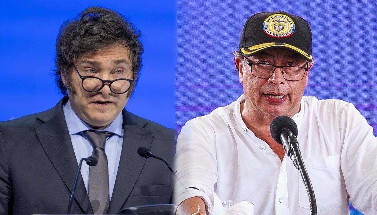 Javier Milei y Gustavo Petro.