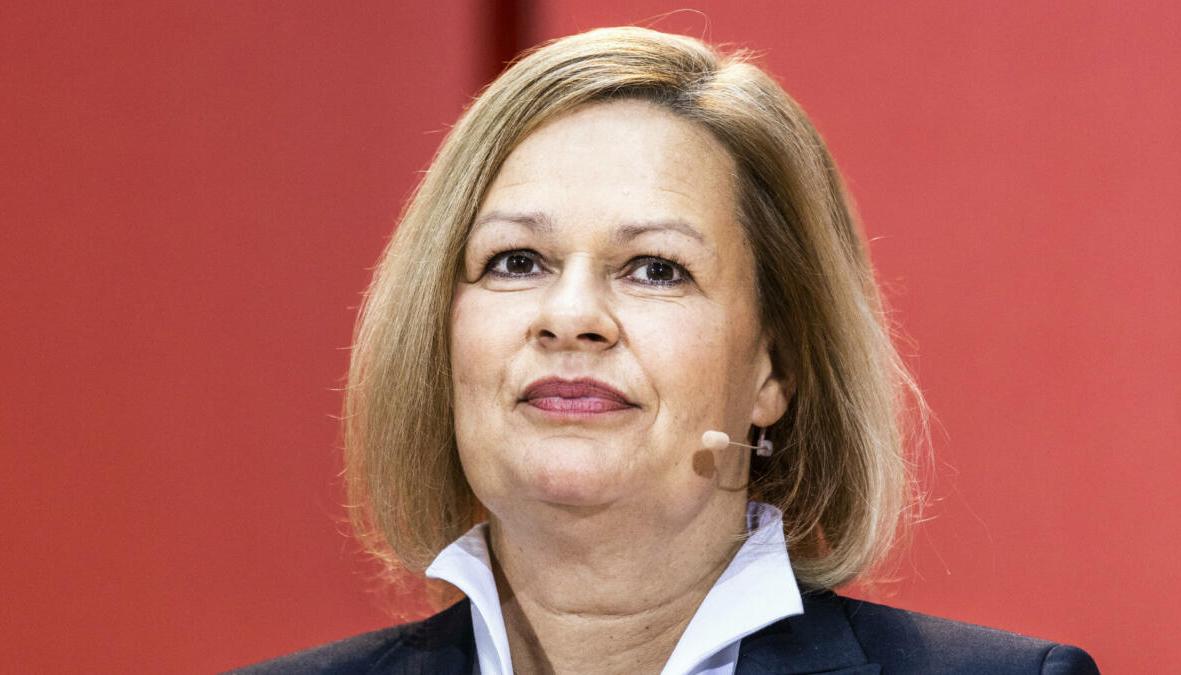 La ministra del Interior de Alemania, Nancy Faeser. 