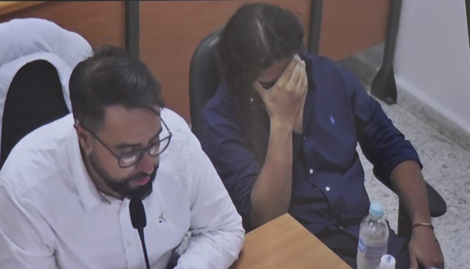 Nicolás Petro durante la audiencia de lectura de acusación.
