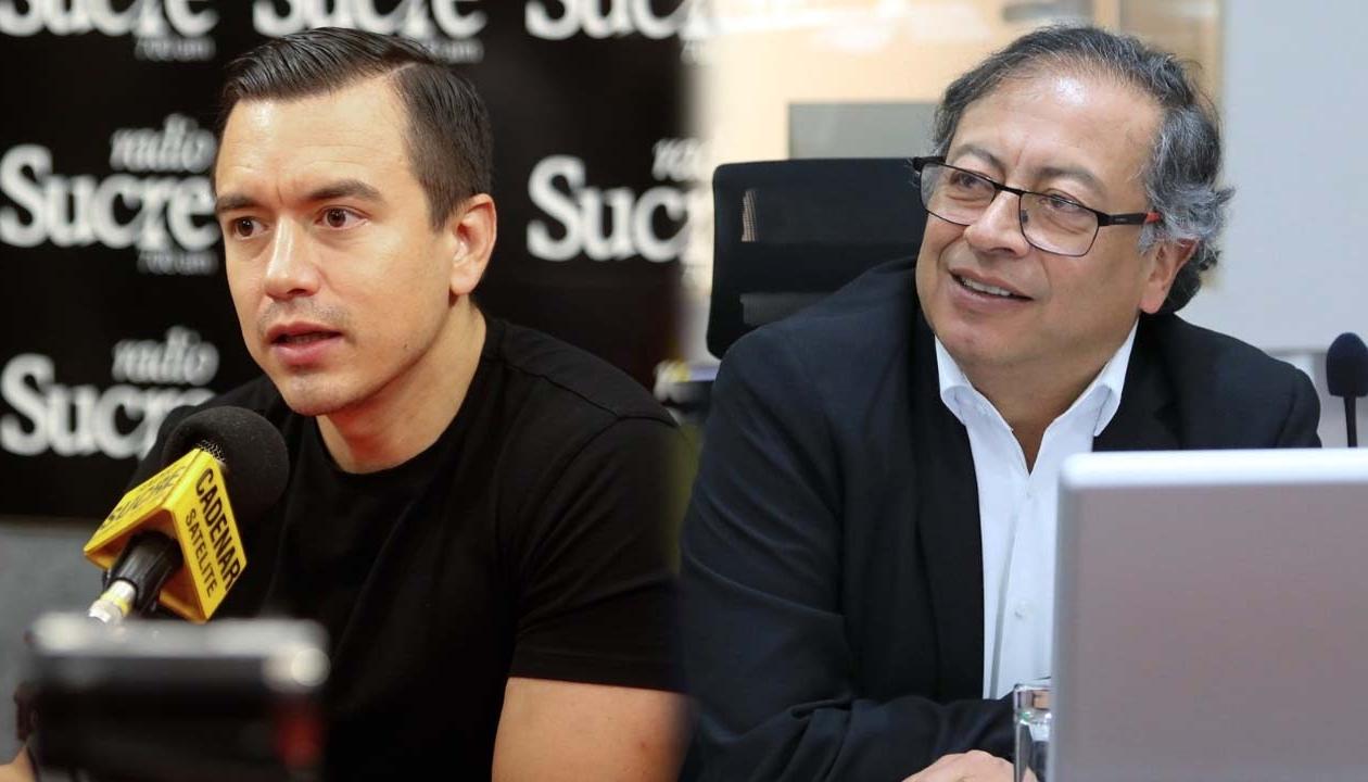 El Presidente de Ecuador, Daniel Noboa y el de Colombia, Gustavo Petro.