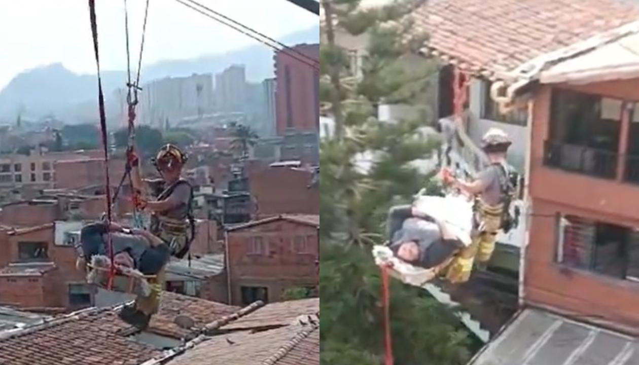 La mujer tenía que recibir atención médica por una lesión en una pierna.