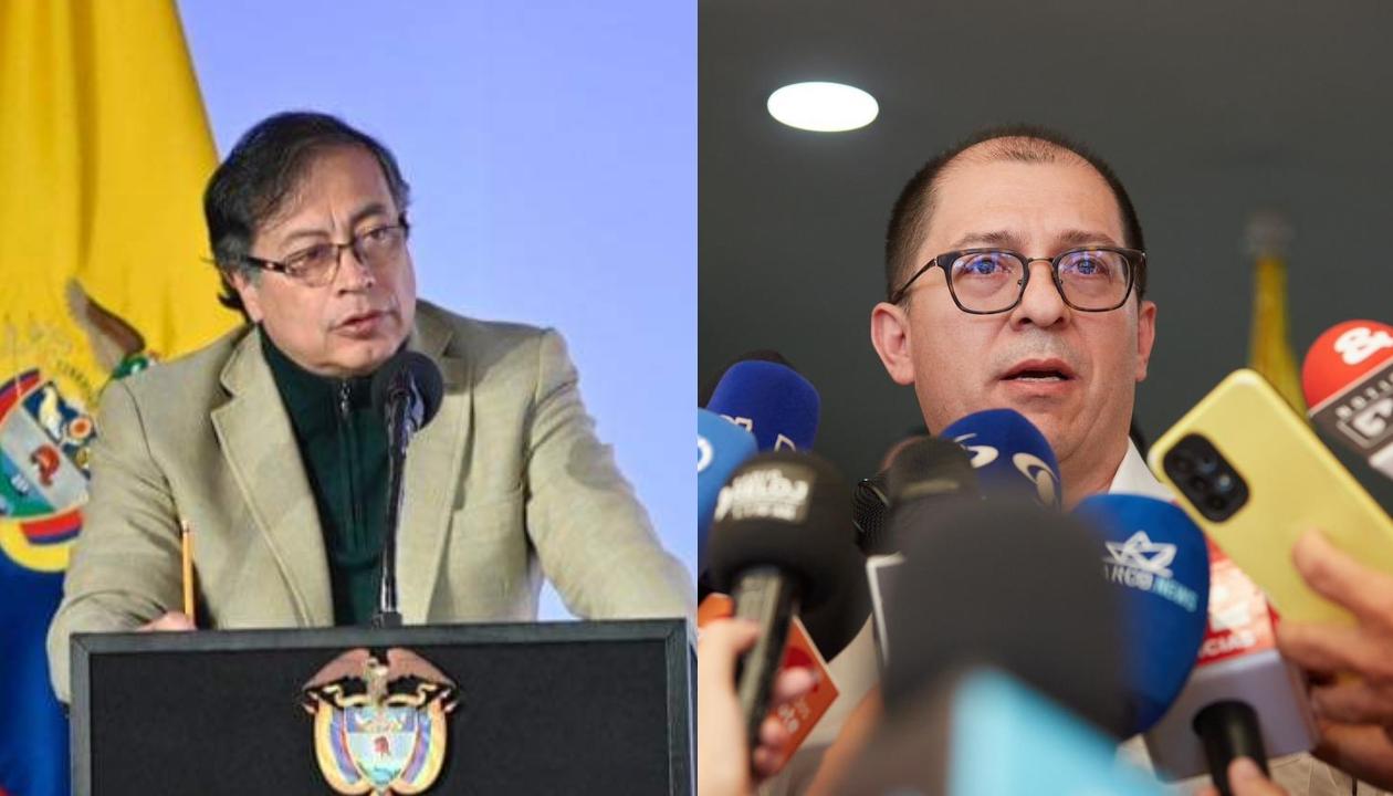 El Presidente Gustavo Petro y el fiscal Francisco Barbosa. 