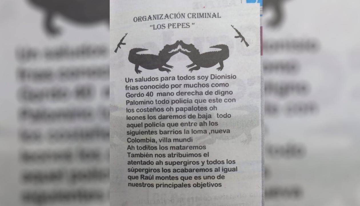 El panfleto conocido en las últimas horas. 