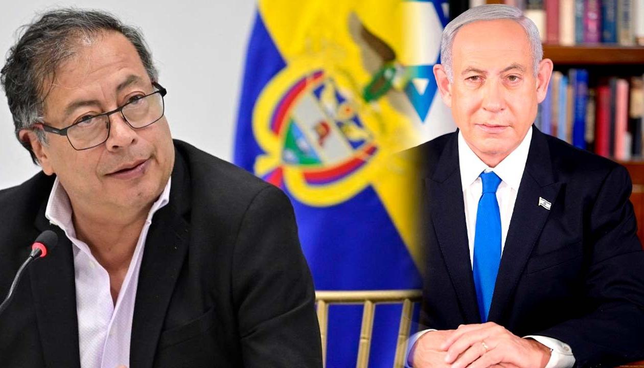El presidente de Colombia, Gustavo Petro, y el Primer Ministro de Israel, Benjamín Netanyahu