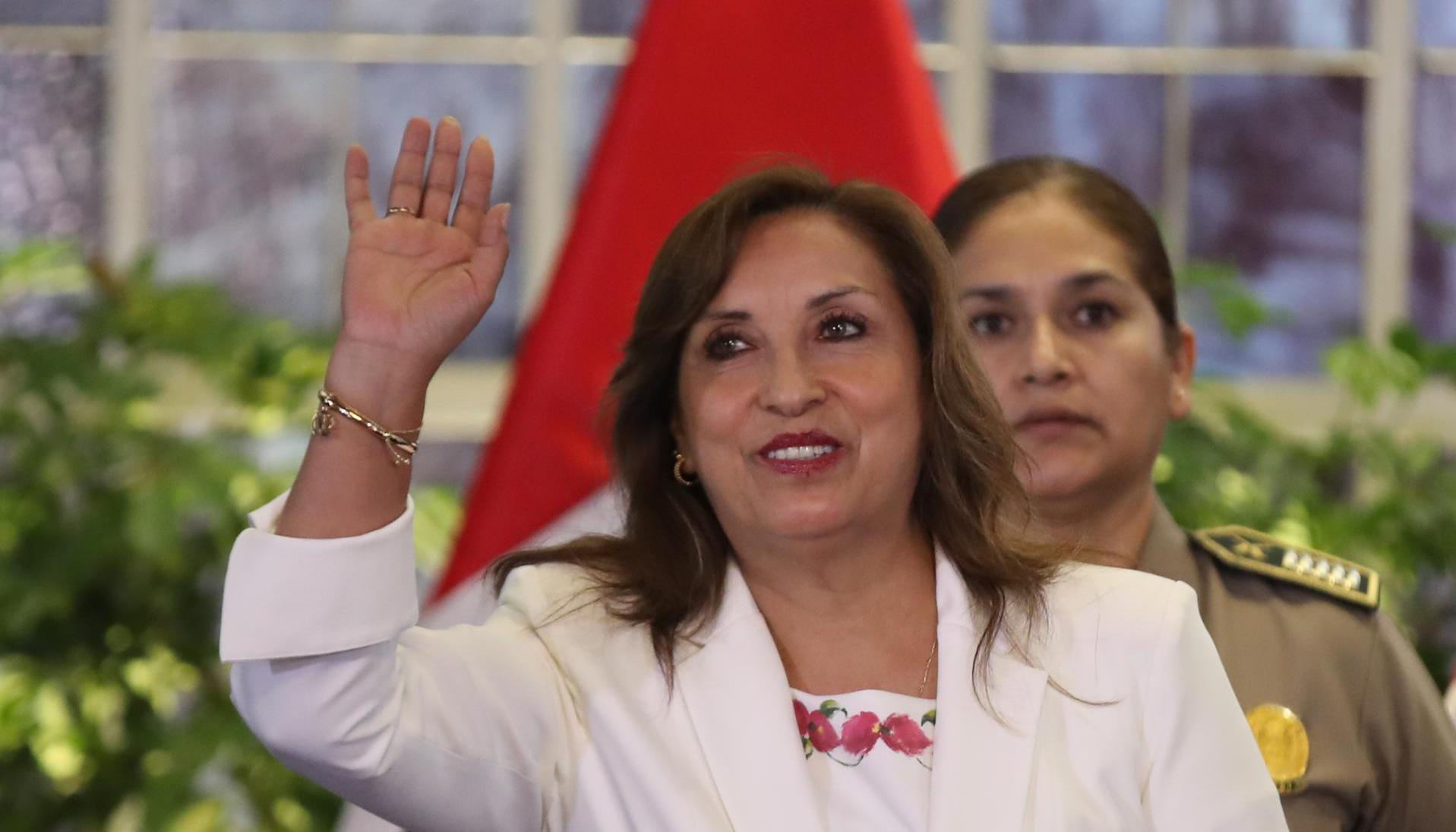 La presidenta de Perú, Dina Boluarte. 