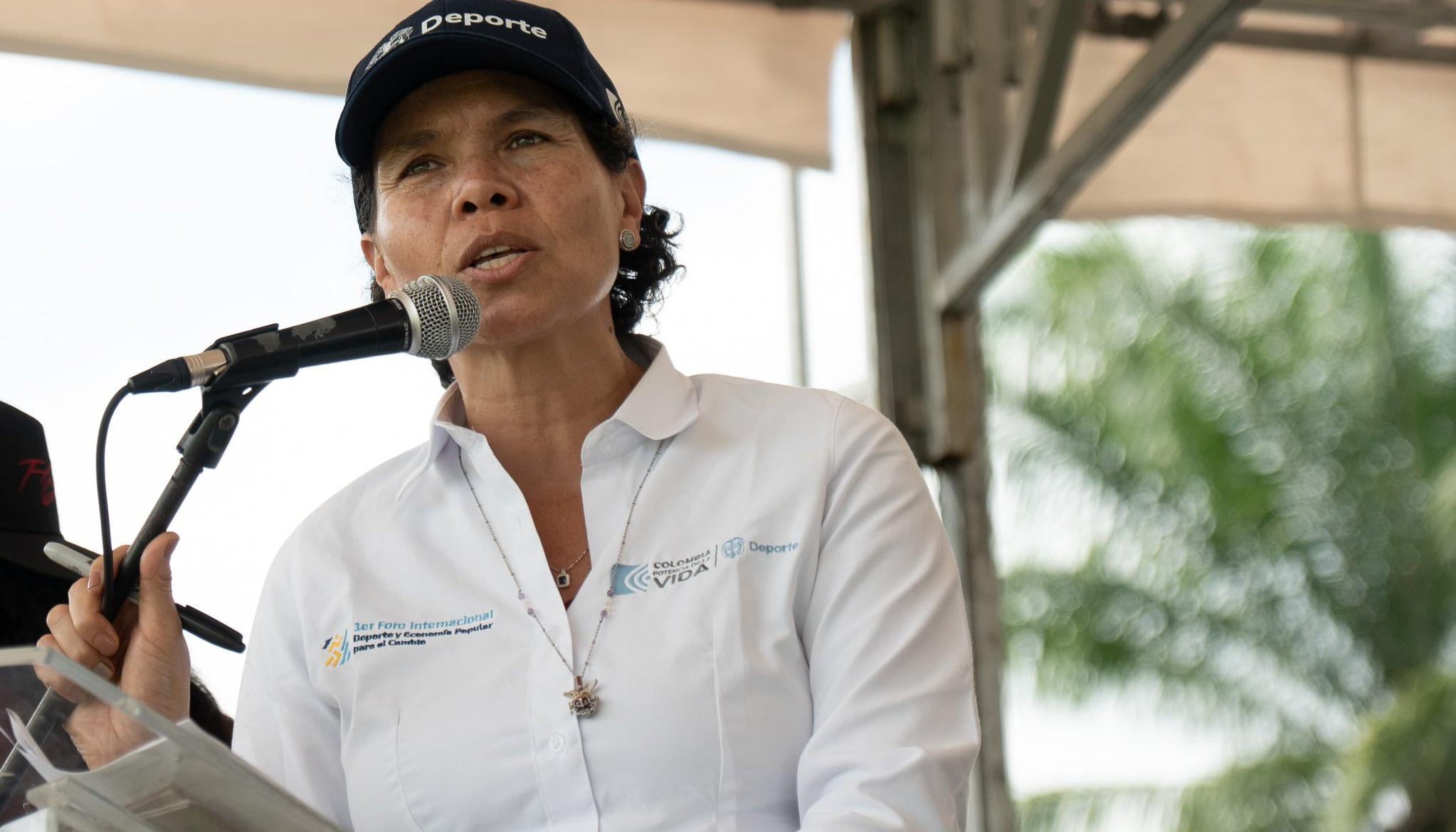 La Ministra del Deporte, Astrid Rodríguez.