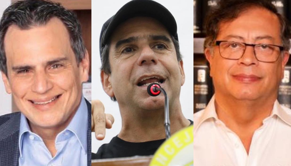 Samuel Tcherassi, Alex Char y Gustavo Petro.