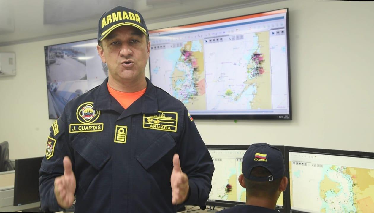Capitán de Navío Julián Cuartas López, Comandante Grupo de Guardacostas del Caribe,