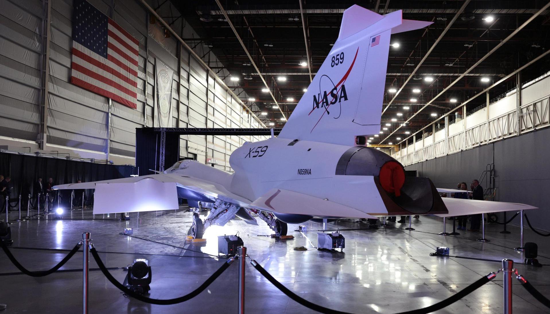 El avión supersónico X-59, desarrollado por la NASA y Lockheed Martin Skunk Works