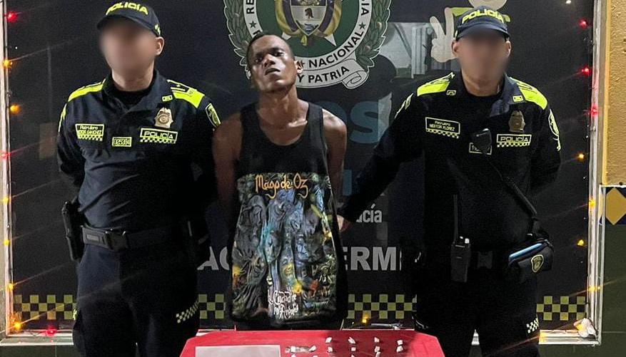 Una de las personas capuradas en Cartagena