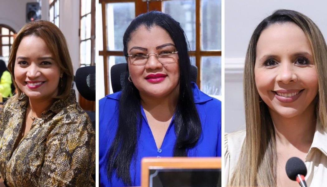 Rosa Jiménez, Marta García y Linda Cabarcas