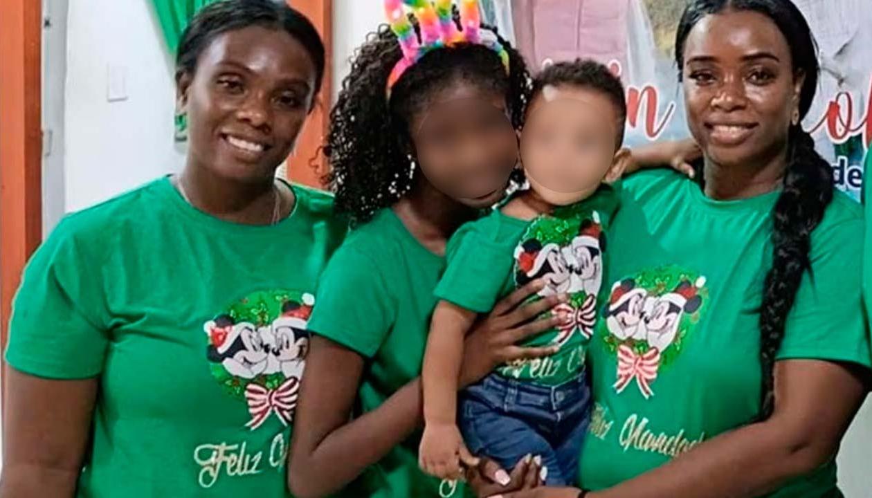 Aylin Marcela Andrade, su hijo Yeilen, su hermana Ana Victoria y su sobrina Hedssy, fallecieron en el derrumbe