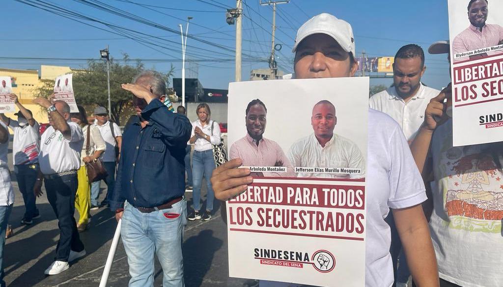 Marchas en rechazo al secuestro de Jefferson Murillo y Blyderson Arboleda 