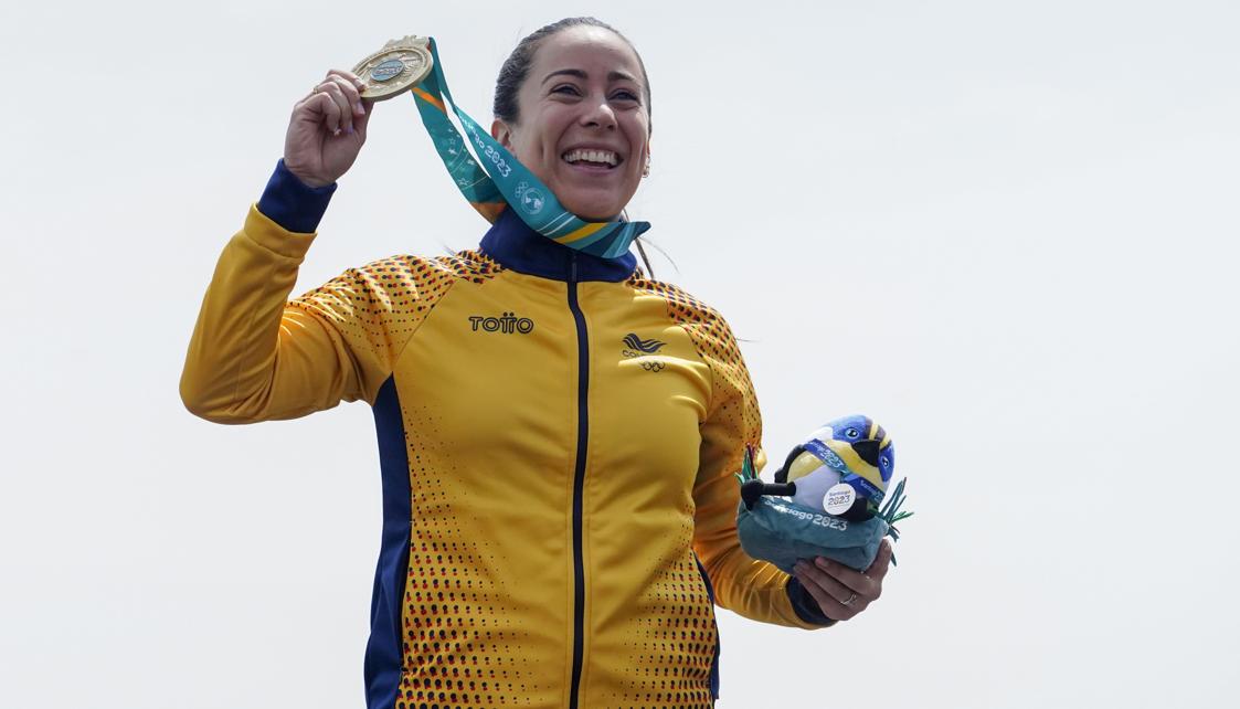 Mariana Pajón ganó la medalla de oro en los Juegos Panamericanos de Santiago 2023. 
