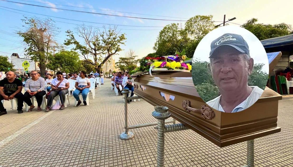 Hernando Cuello fue velado en la Plaza Principal de Majagual, Sucre