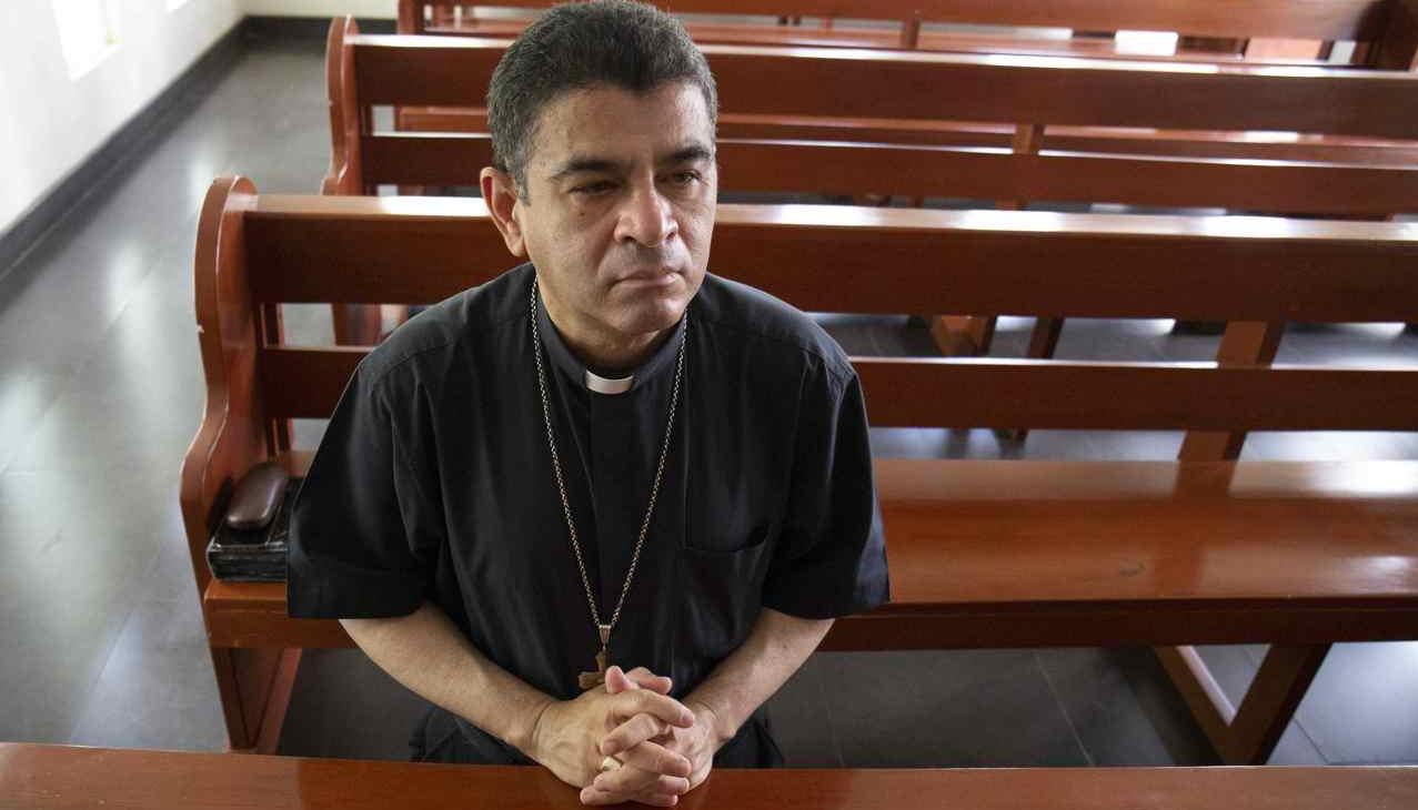 El obispo nicaragüense Rolando Álvarez, crítico del Gobierno del presidente Daniel Ortega.