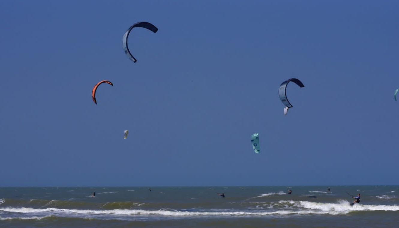 La Copa del Mundo de Kitesurf se realizó durante dos años consecutivos en Salinas del Rey. 