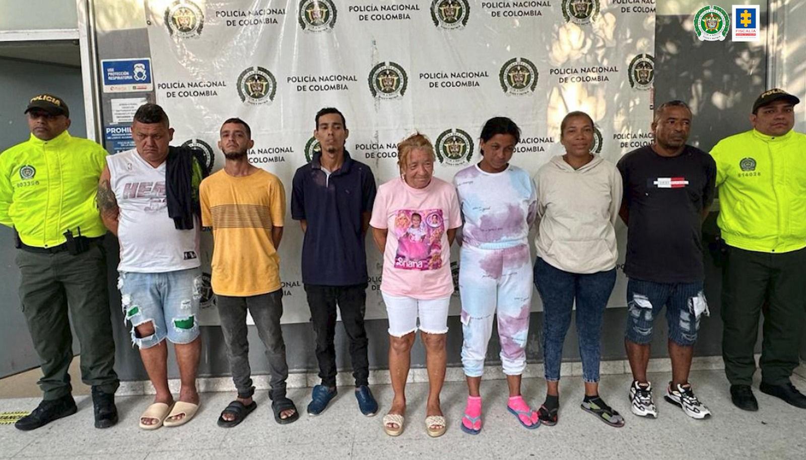 6 enviados a prisión y uno más asegurado con detención domiciliaria. 
