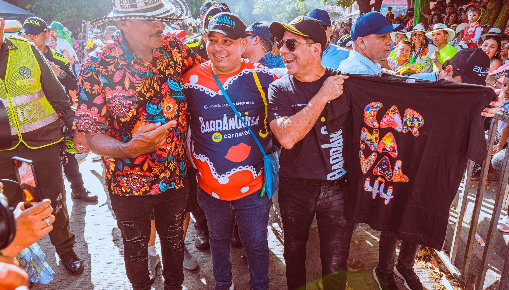 El alcalde Alejandro Char en Carnaval. 