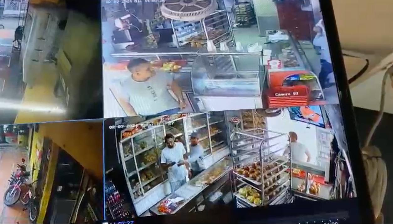 Momento en que se registró el atraco. 