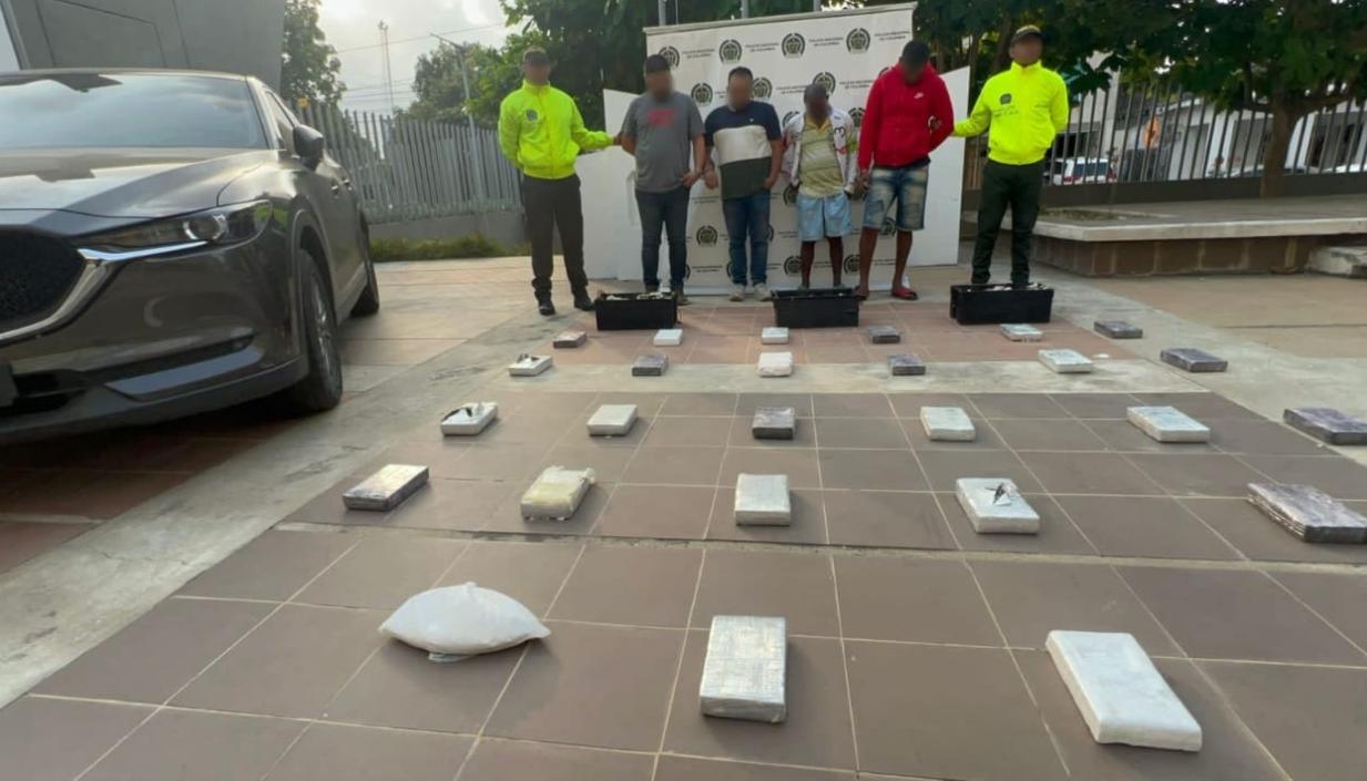 Cocaína incautada en Cartagena. 
