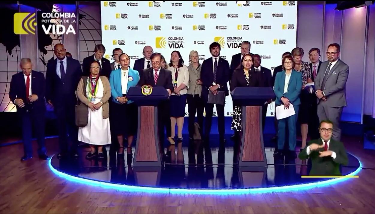 Los miembros del Consejo de Seguridad de la ONU en su visita a Colombia