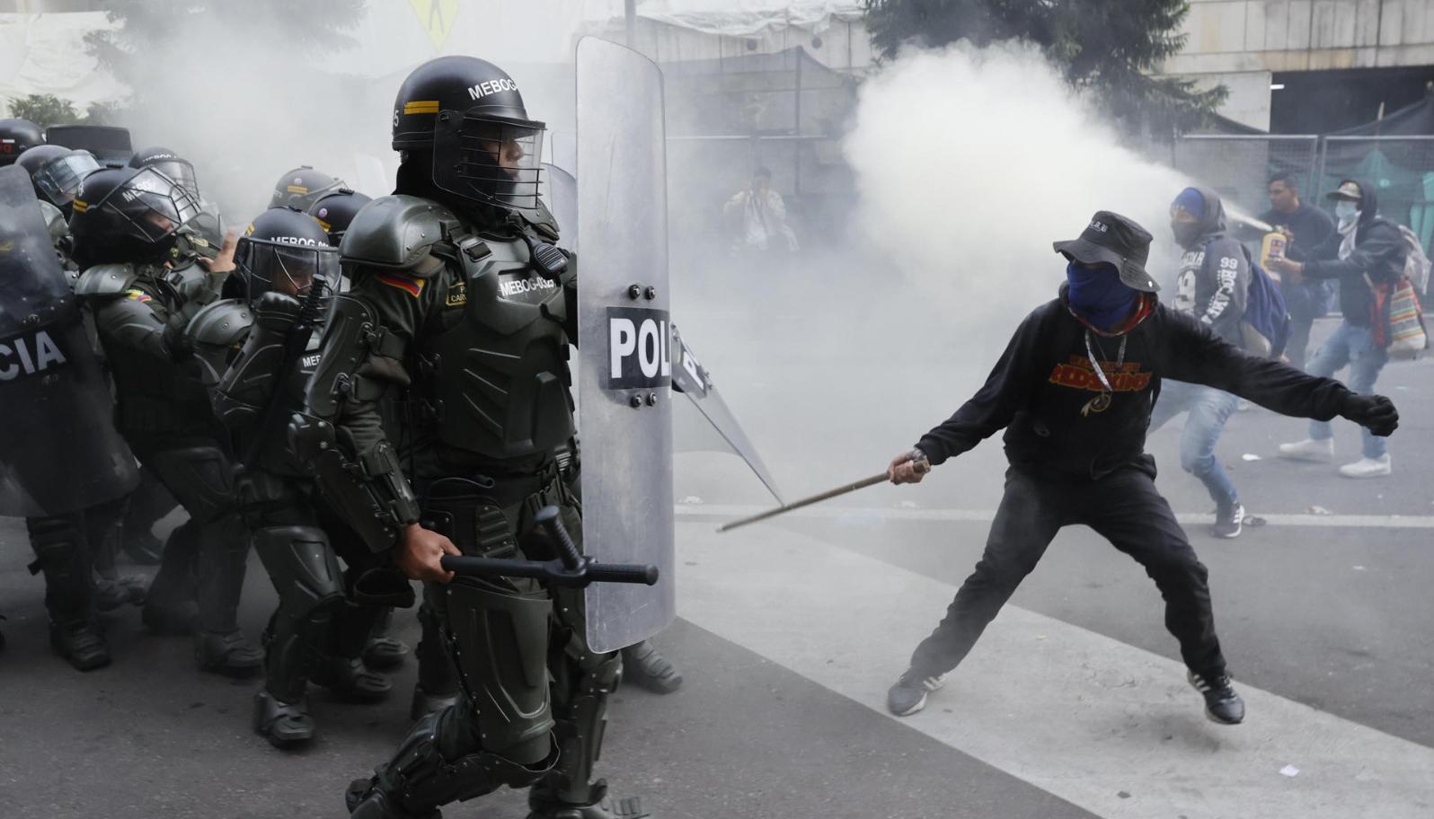 Disturbios el pasado 8 de febrero luego que la Corte Suprema no eligiera a la nueva Fiscal General de la Nación. 
