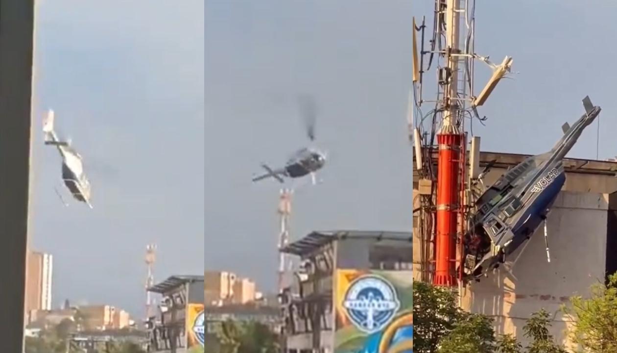 Cuatro personas habrían estado a bordo del helicóptero. 