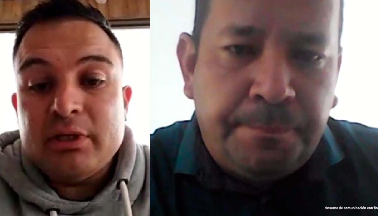 Subintendente Fredy Alexander Gómez Bustamante; y el particular Rafael Ricardo Santos Puentes. 