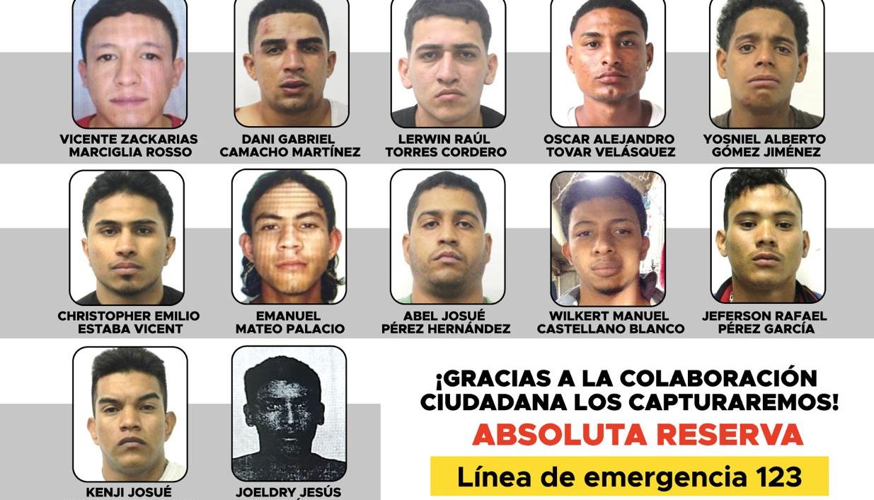 Cartel de los reclusos fugados. 