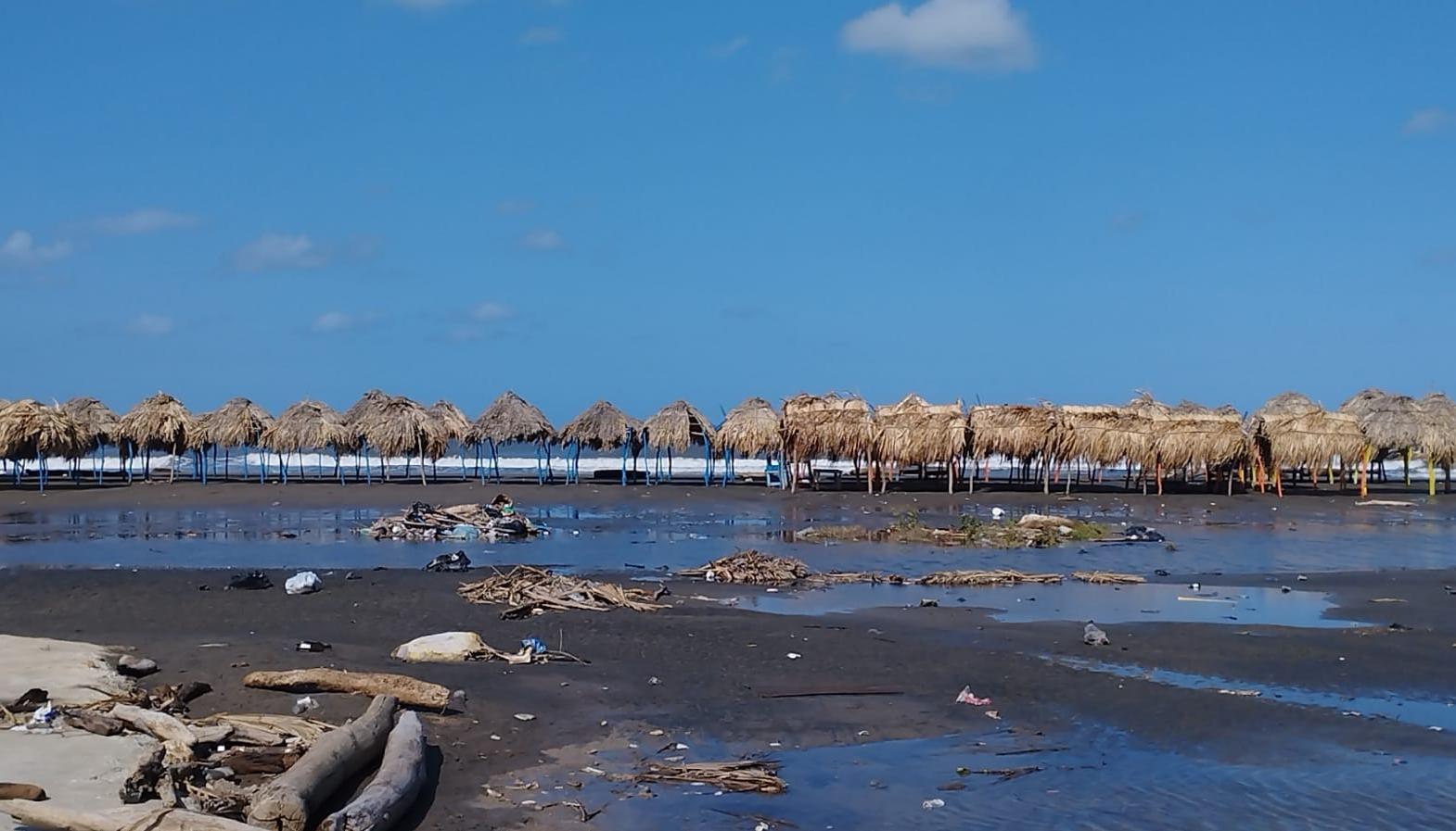 Casetas inundadas en Puerto Colombia. 