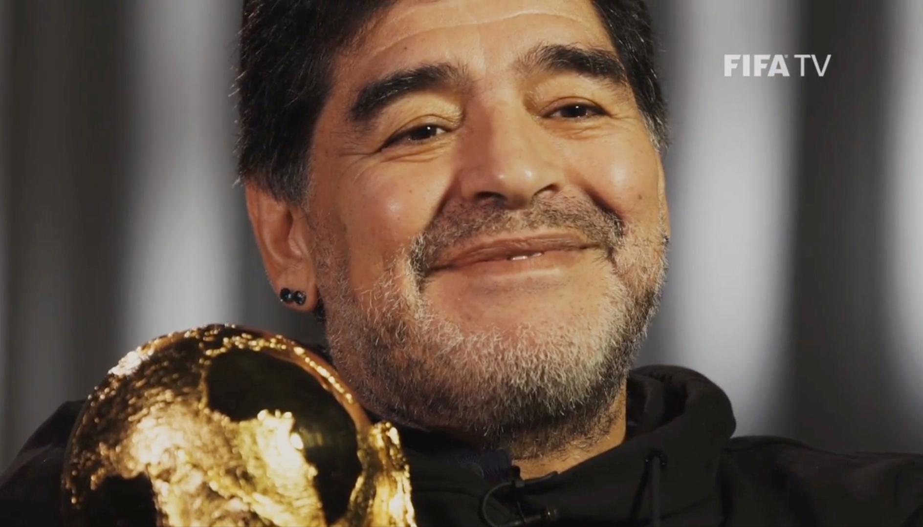 Diego Maradona y la Copa.