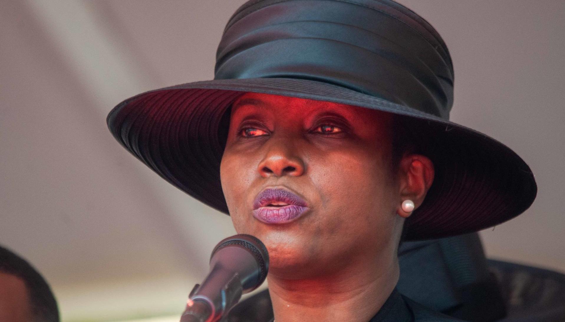 Martine Moïse, viuda del asesinado presidente Jovenel Moise.